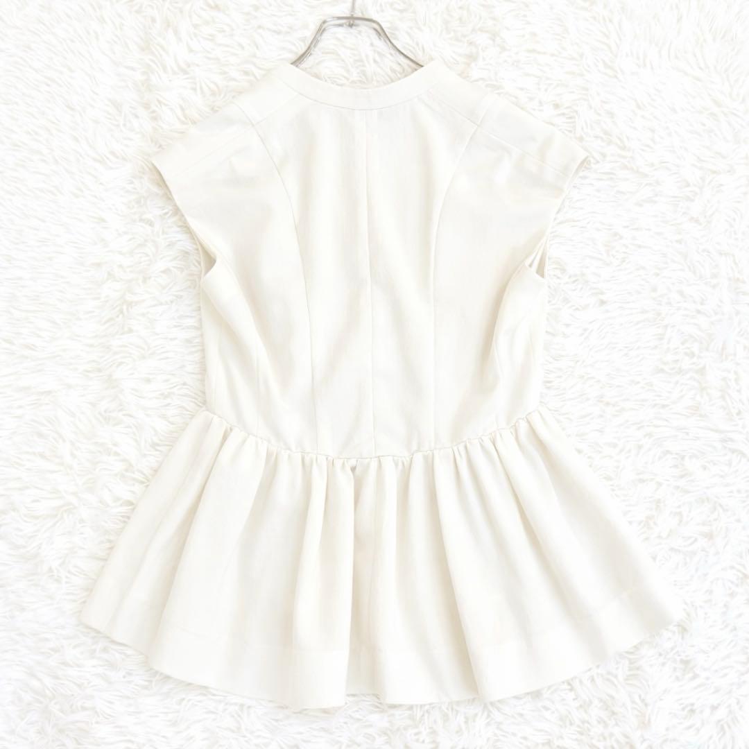 美品♡SHE Tokyo / Owen white 0 ベスト　ジレ　ペプラム