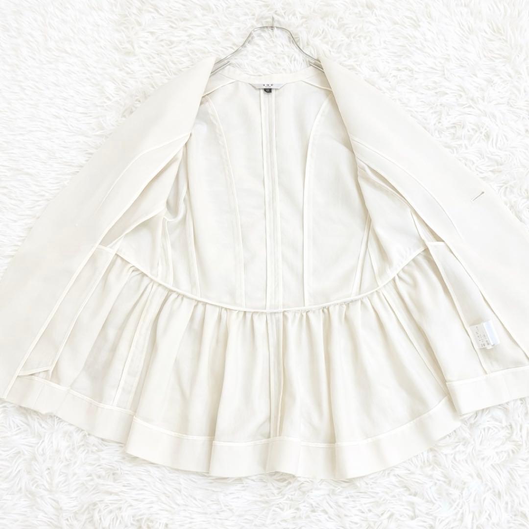 美品♡SHE Tokyo / Owen white 0 ベスト　ジレ　ペプラム
