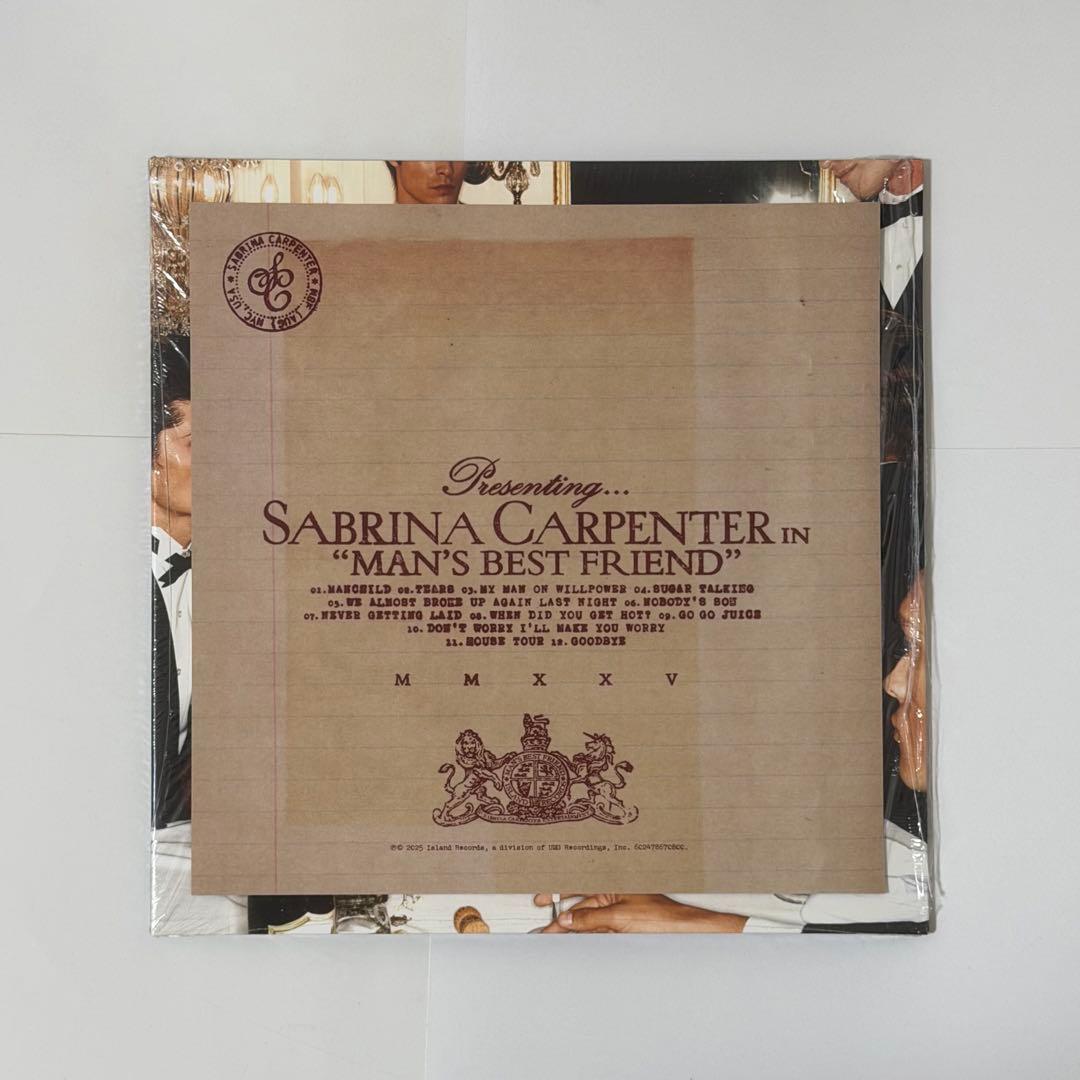 Sabrina Carpenter　直筆サイン入りレコード（UK限定カード)