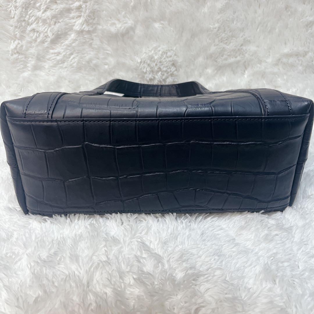 極美品✨PELLE MORBIDA ペッレモルビダ クロコ 型押し トートバッグ