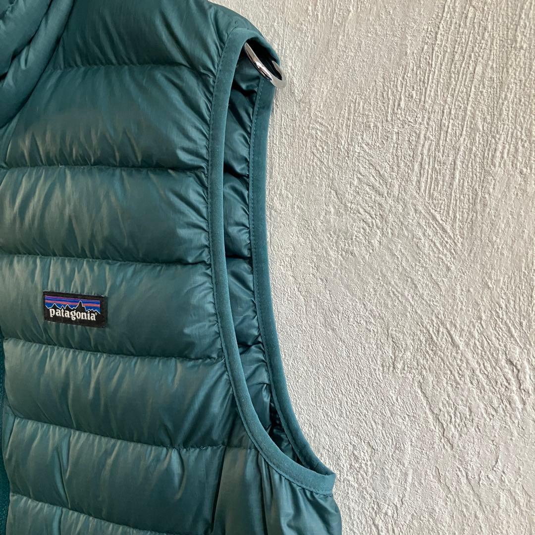美品 patagonia ダウンセーター ベスト グリーン パタゴニア