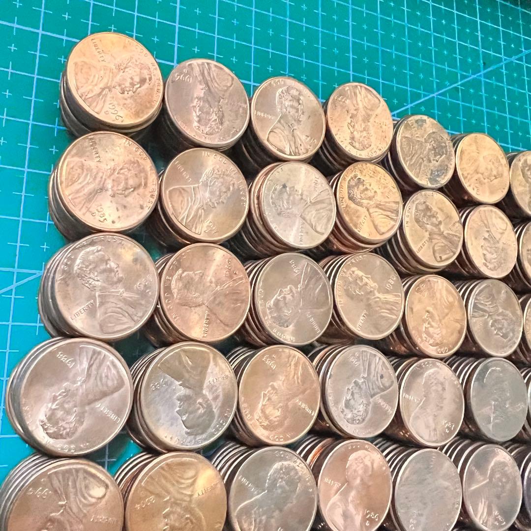 ★1982年以降の美品★ 米国 リンカーン1セント硬貨 600枚　大量まとめ02