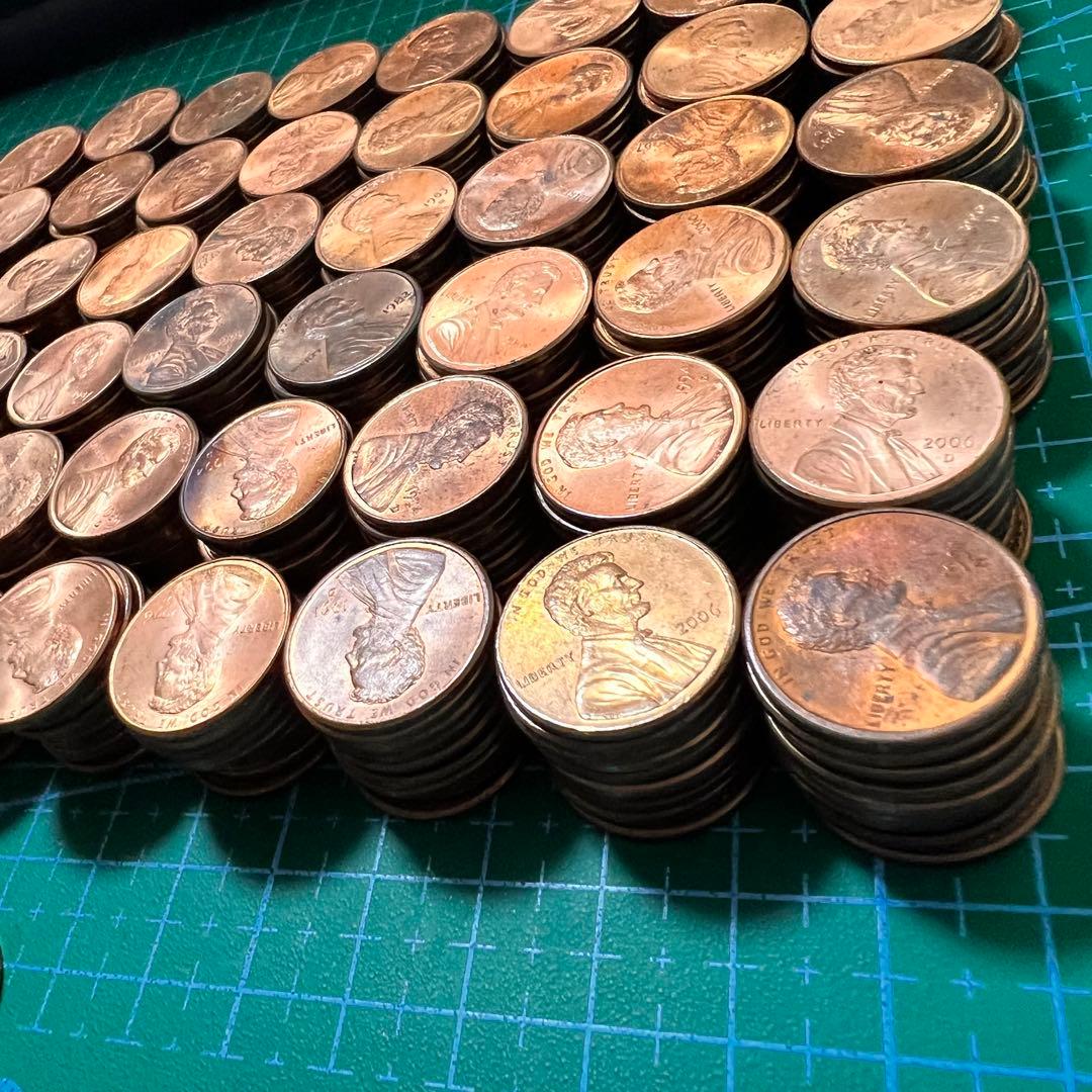 ★1982年以降の美品★ 米国 リンカーン1セント硬貨 600枚　大量まとめ02