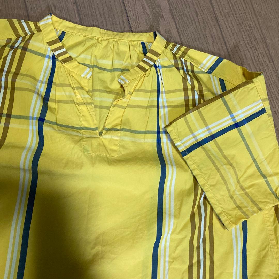完売品、美品、ビームスボーイ タータンチェック 半袖ロングワンピース 希少カラー