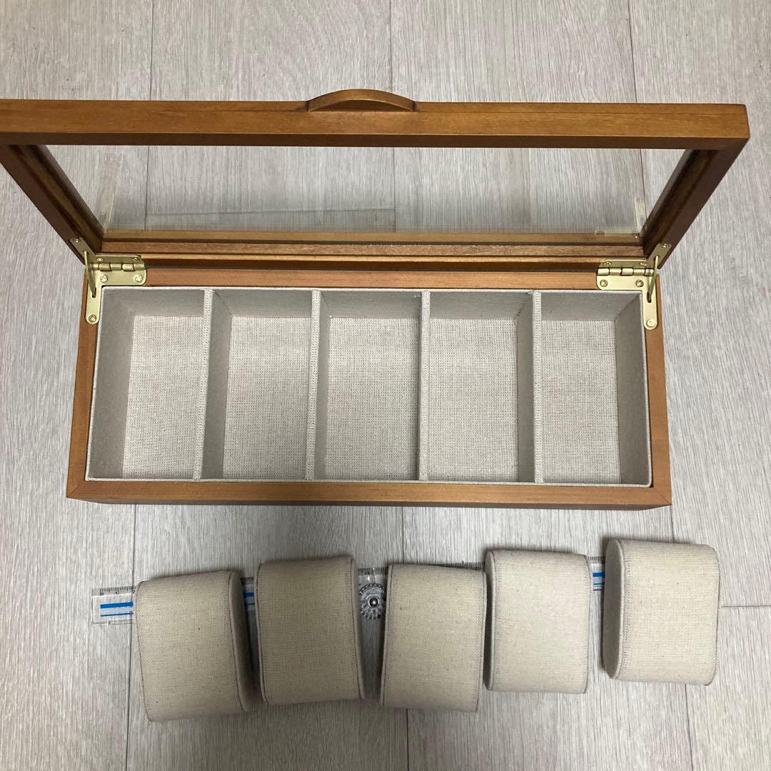 ZARAホーム腕時計収納ボックス 木製 フタ付き