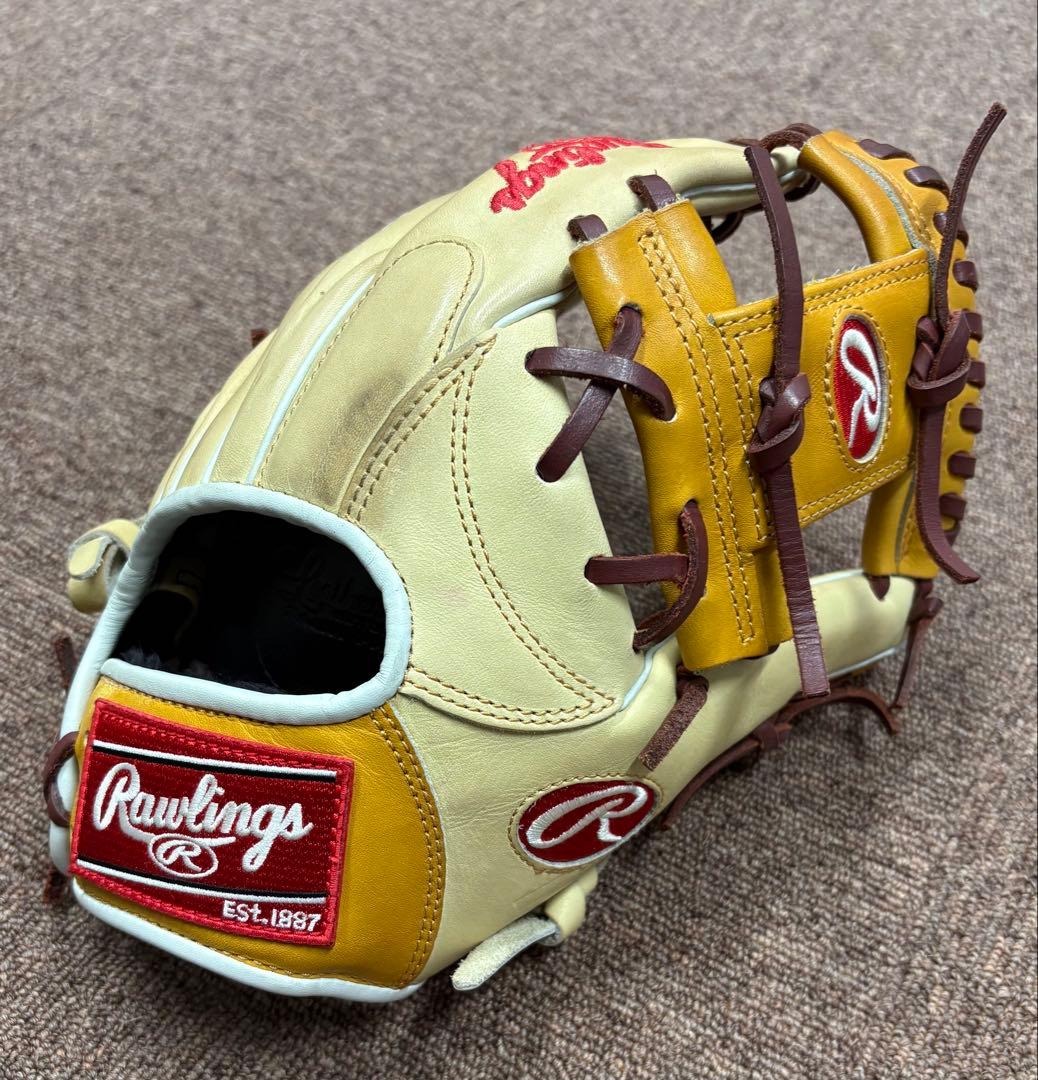 Rawlings 軟式グローブ ベージュ/オレンジ
