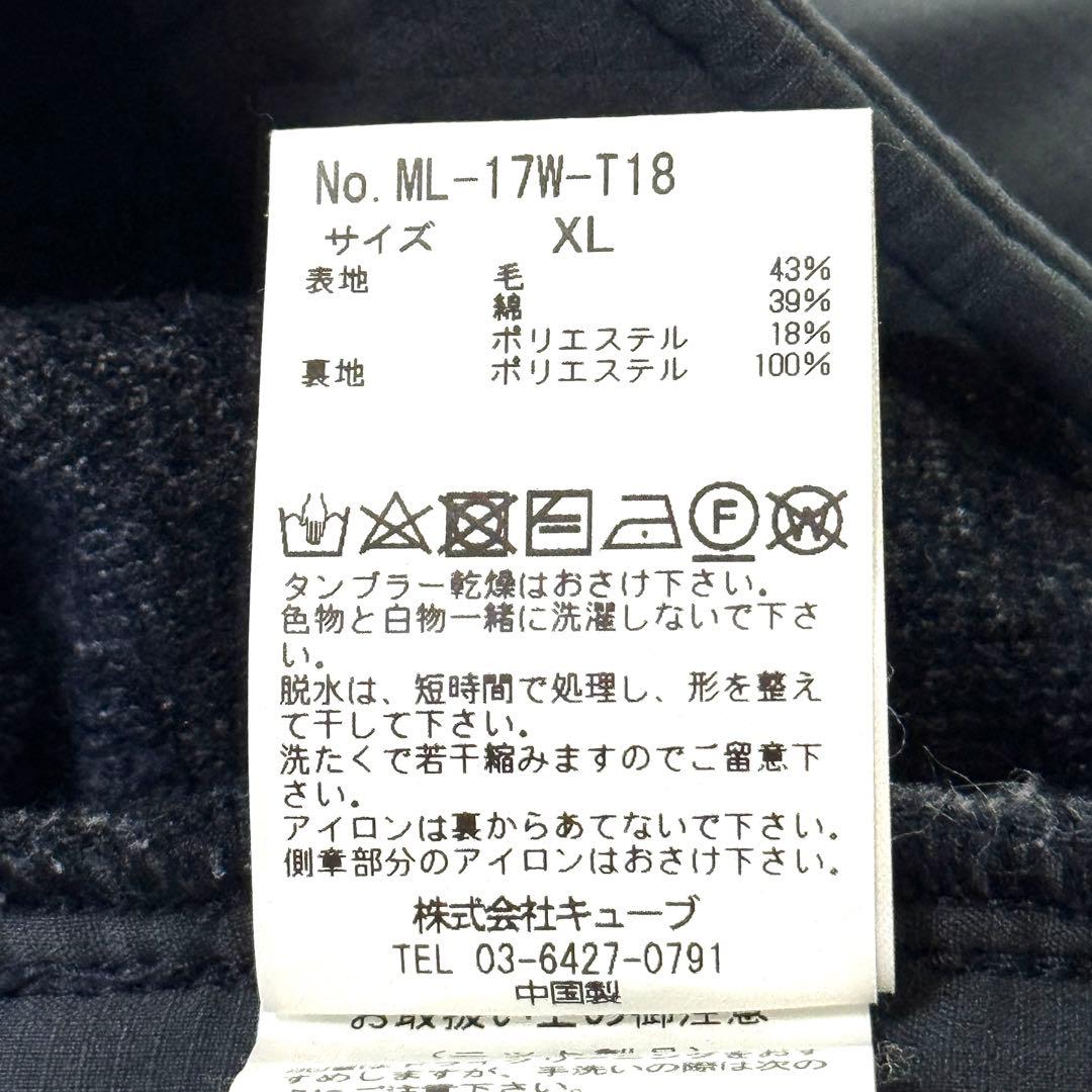 MARK&LONA ゴルフウェア パンツ メランジ柄 XL ネイビー カラビナ