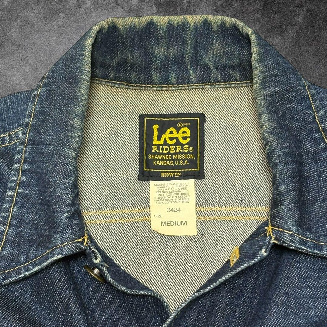 90s 日本製 Lee 101復刻 デニムジャケット 0424 濃紺 M リー