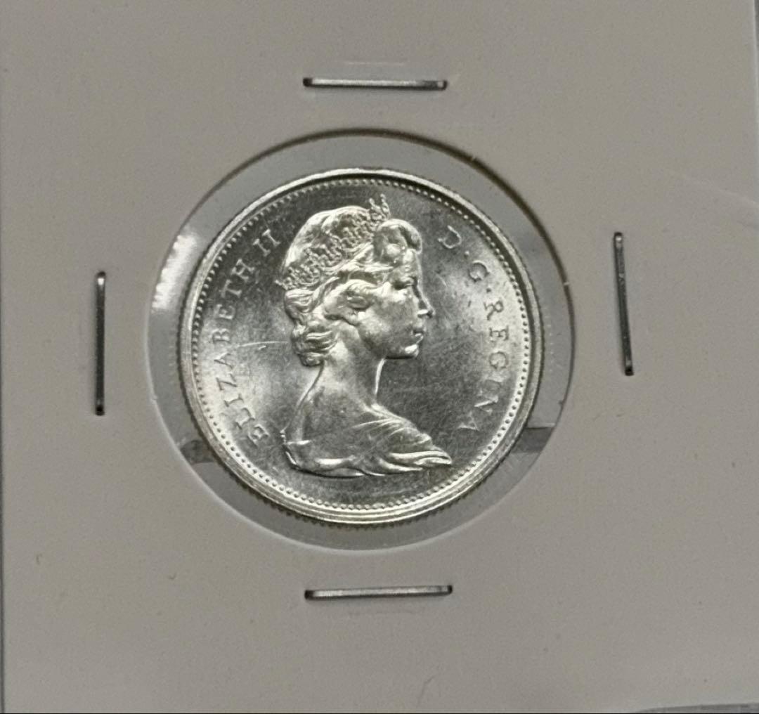 1967年カナダ建国100周年25セント記念銀貨 ハイグレード