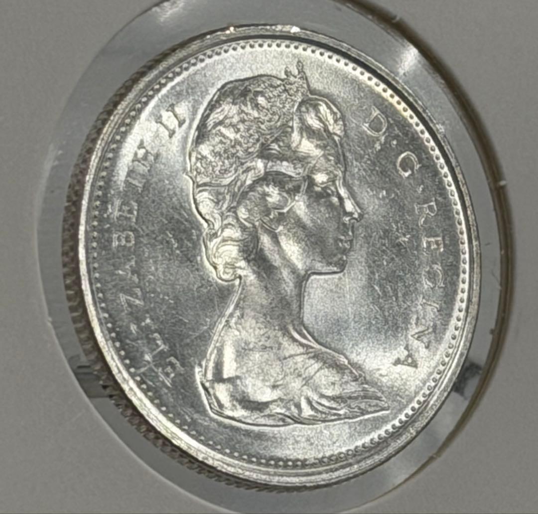 1967年カナダ建国100周年25セント記念銀貨 ハイグレード