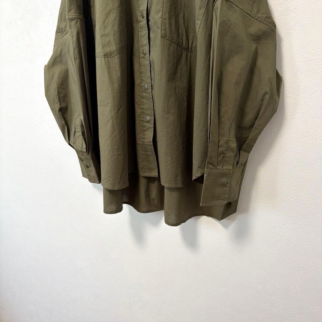 新品　ピュアルセシン　タイプライターバンドカラーシャツ　長袖