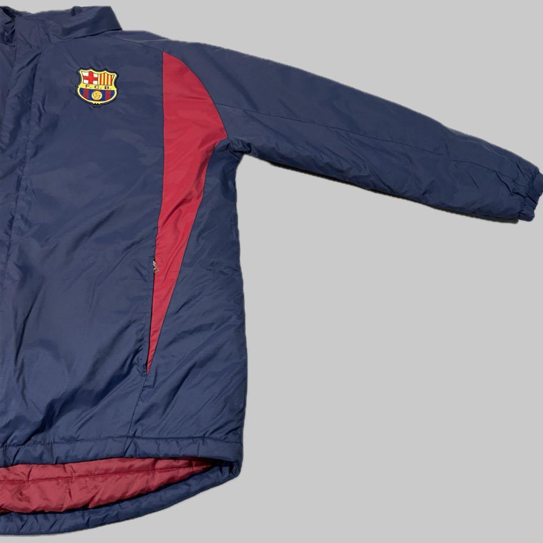 【00s!美品】NIKE FCバルセロナ 中綿ジャケット着脱ライナーベスト付XL