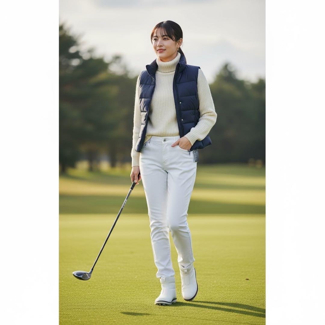 定2.4万 J.LINDEBERG ゴルフパンツ W27 白　ジェイリンドバーグ