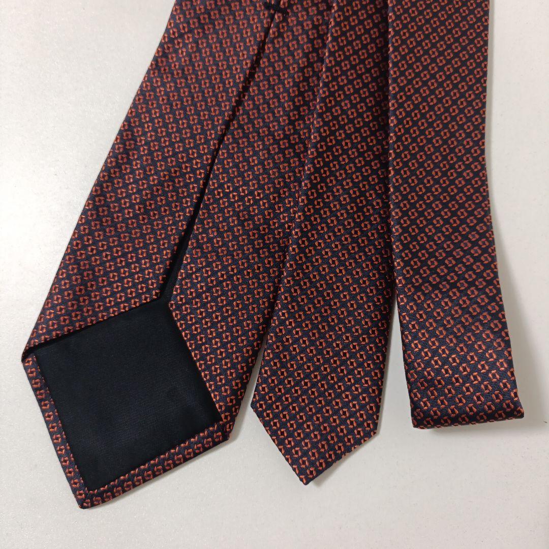 ヒューゴボス 小紋柄 ドット調柄ネクタイ Italy製 美品