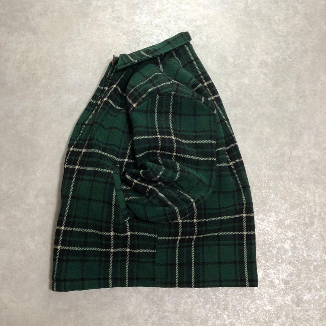 90s USA製Woolrich裏ボアウールジャケットシャドーチェック緑XL相当