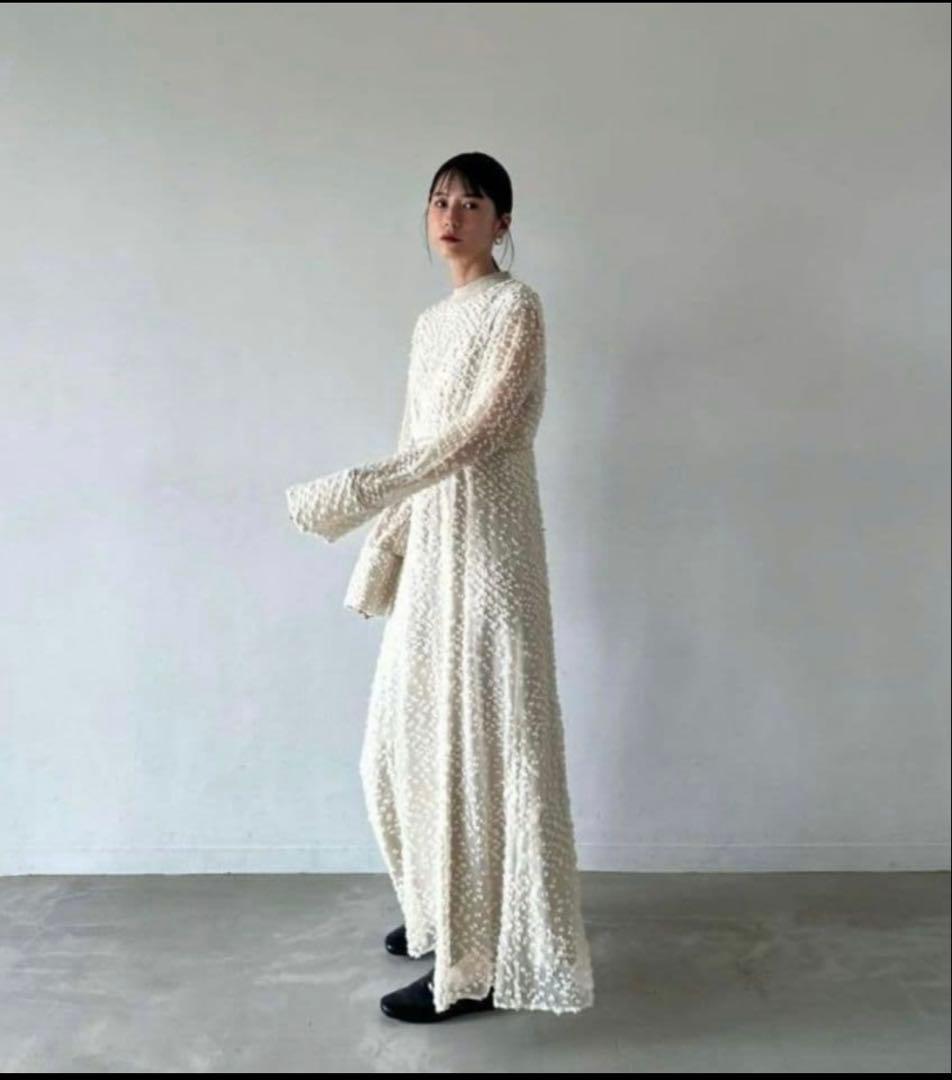  DOT JACQUARD ONEPIECE　CLANE