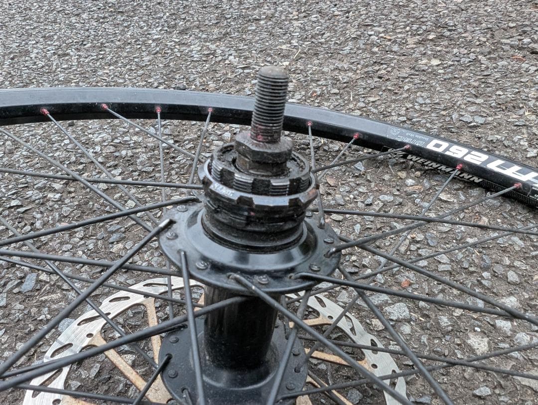 26インチ 完組 ホイール 前後 single speed ナット止め