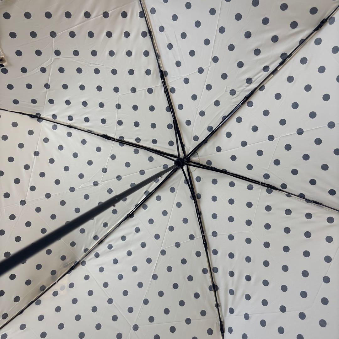 【美品】トラディショナルウェザー　晴雨兼用折り畳み傘　ドット柄　UV加工