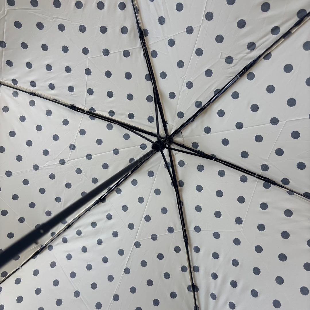 【美品】トラディショナルウェザー　晴雨兼用折り畳み傘　ドット柄　UV加工