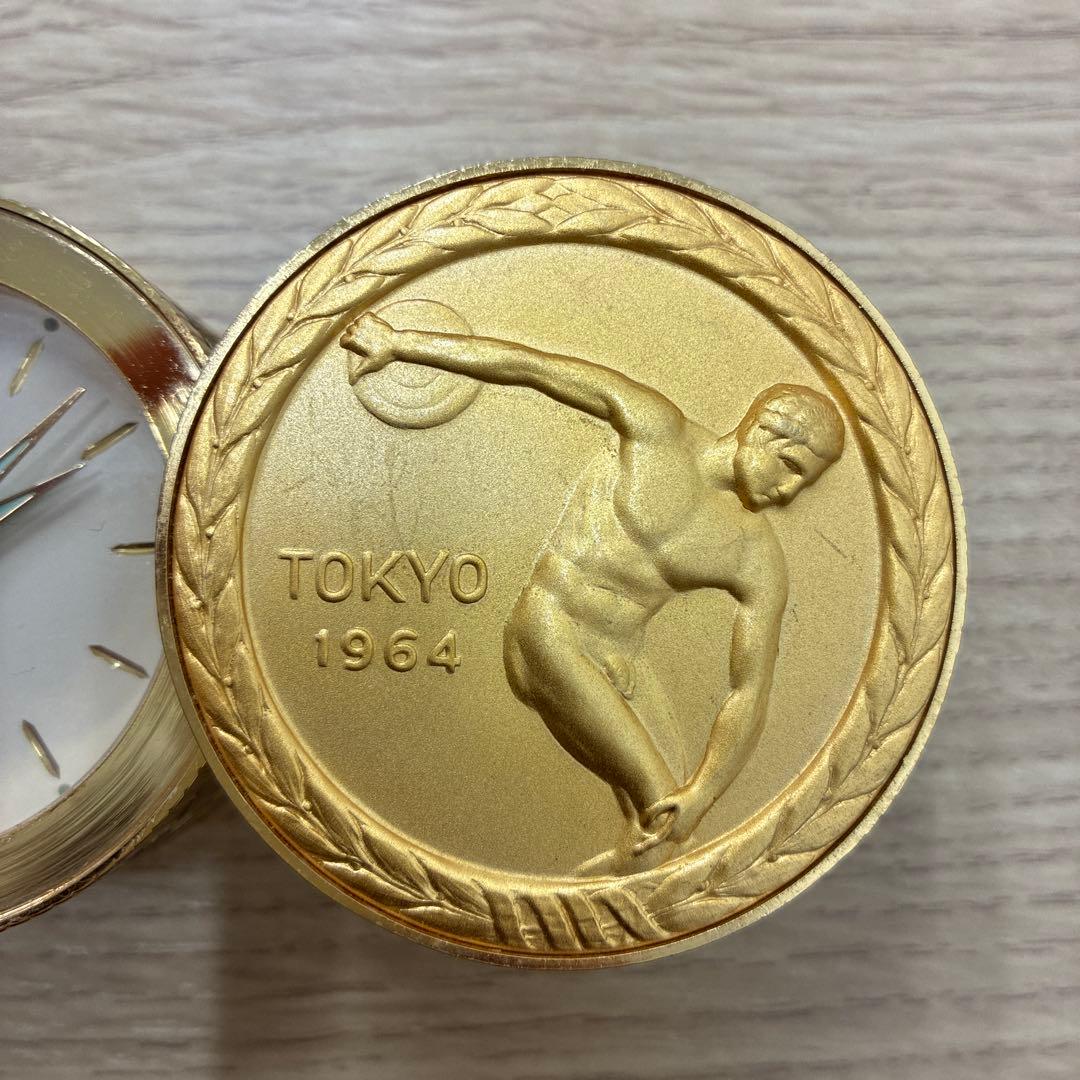SEIKO セイコー 東京オリンピック1964 記念 メダル型置き時計 稼働