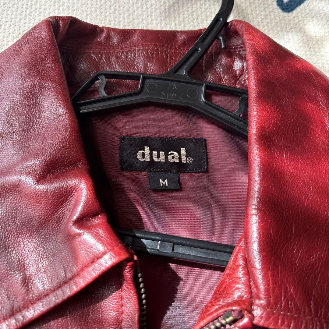 dual ワインレッド レザージャケット M