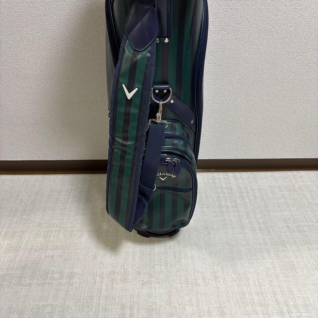 Callaway キャディバッグ 防水 緑と黒のストライプ　メンズ