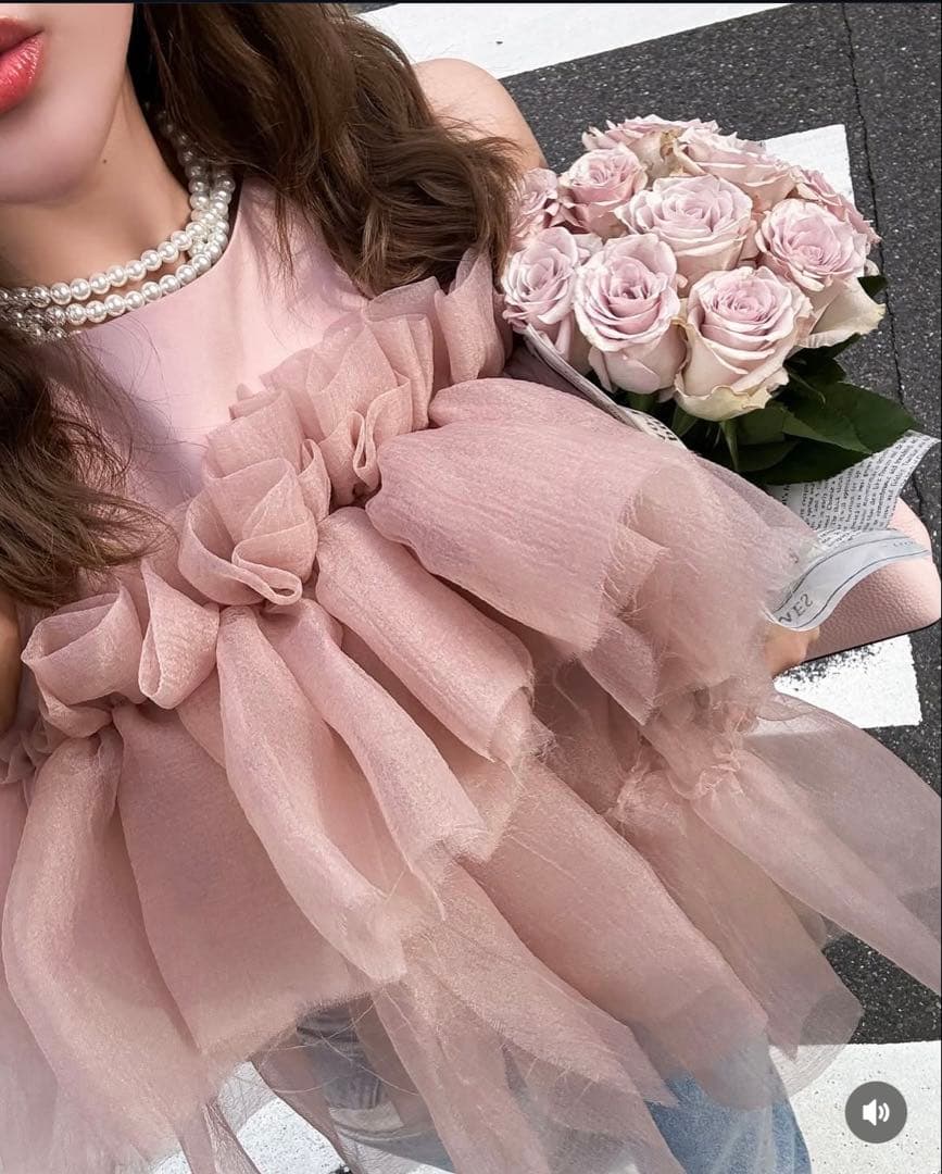 sheller シェリエ　bloom organdy tops
