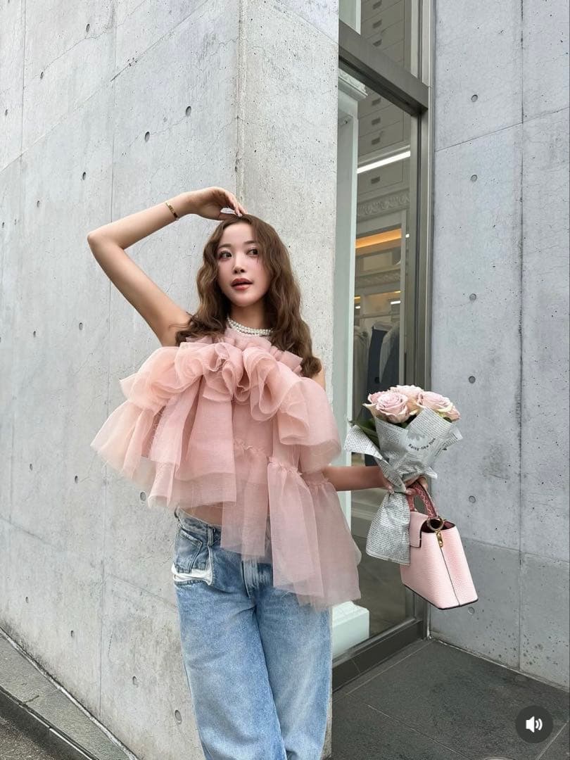 sheller シェリエ　bloom organdy tops