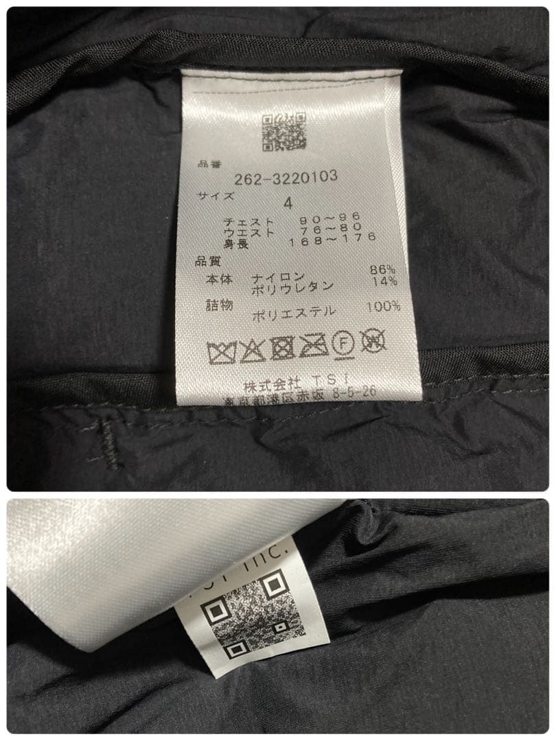 新品 パーリーゲイツ ジャックバニー ナイロンタフタ袋織 中綿ブルゾン(4)M黒