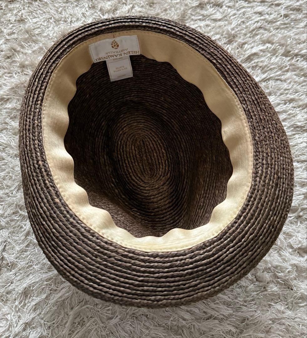 SALE★美品【HELEN KAMINSKI】ラフィアハット 中折れ 麦わら