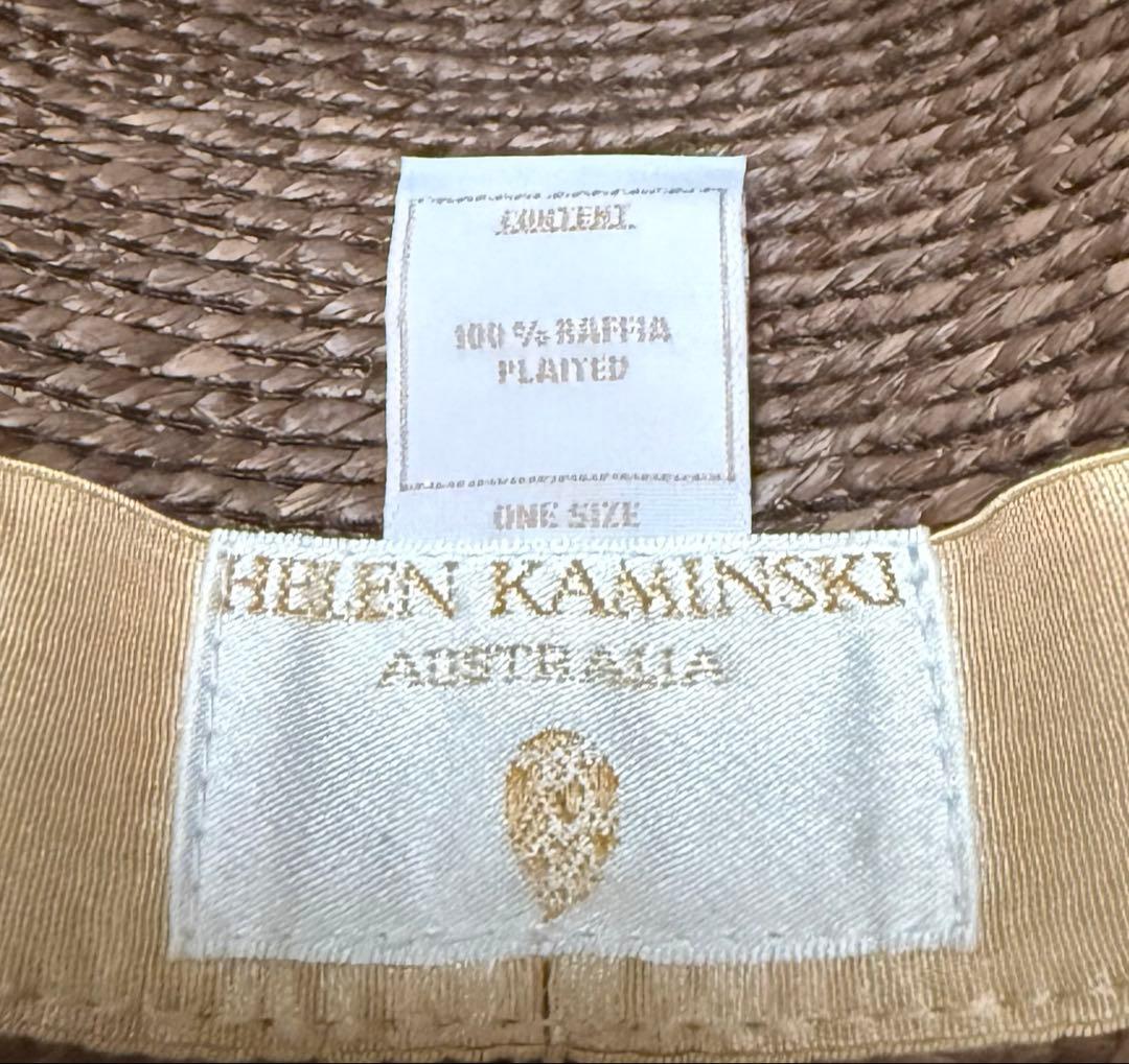 SALE★美品【HELEN KAMINSKI】ラフィアハット 中折れ 麦わら