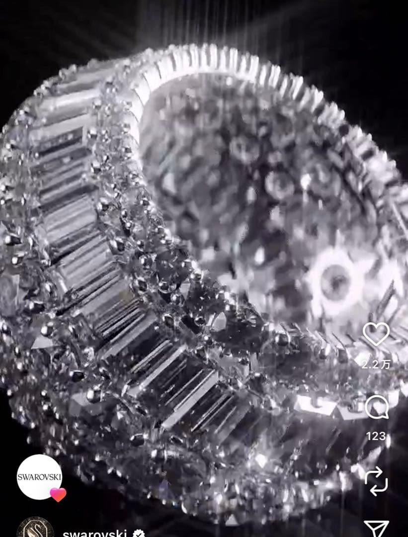 美品✨Swarovski スワロフスキー　Hyperbola リング　58号