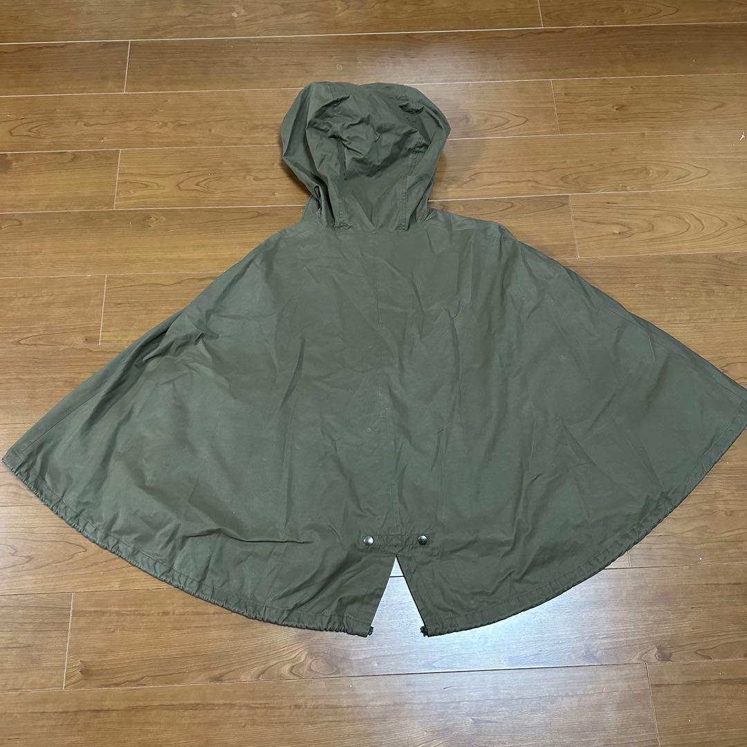 Né-net カーキポンチョ ミトンポケット ハーフコート 美品