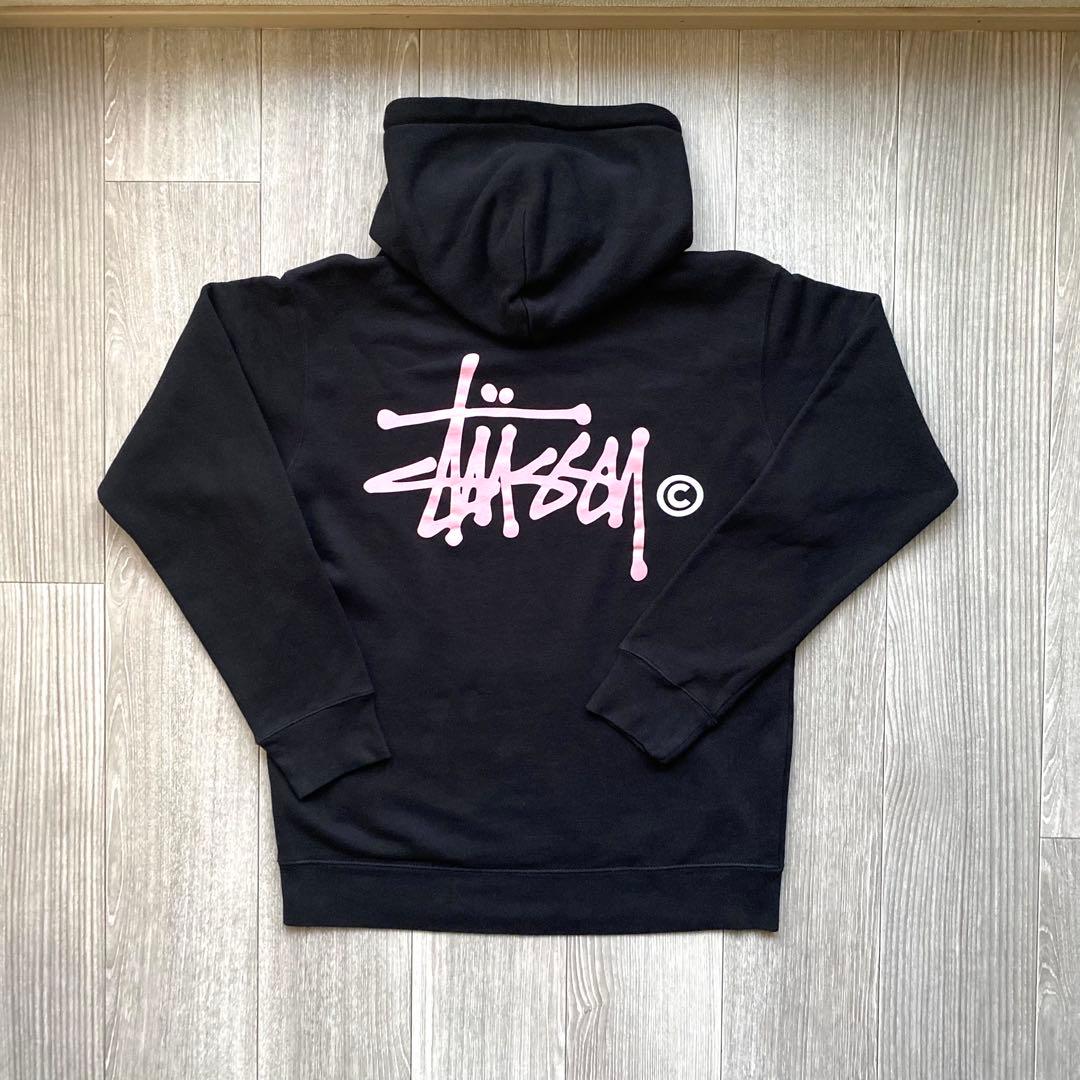 【Stüssy】ブラック パーカーL