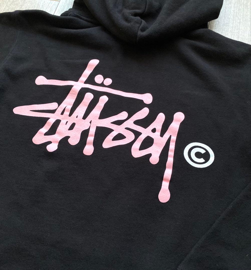 【Stüssy】ブラック パーカーL