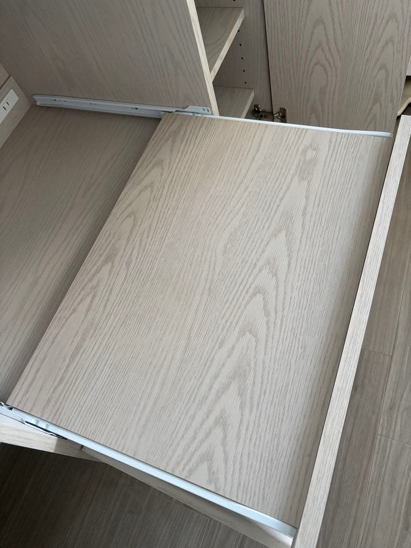 LOWYA 家電収納棚 1 / ホワイトウォッシュ 木製 北欧 キッチン 収納