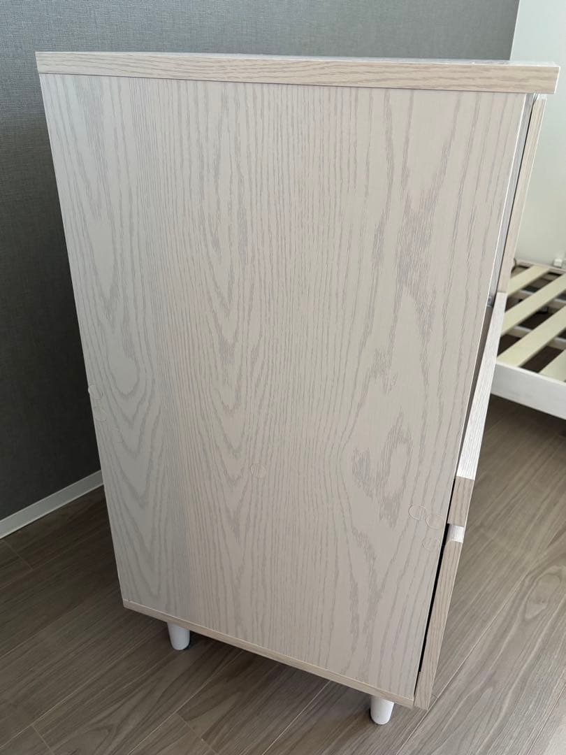 LOWYA 家電収納棚 1 / ホワイトウォッシュ 木製 北欧 キッチン 収納