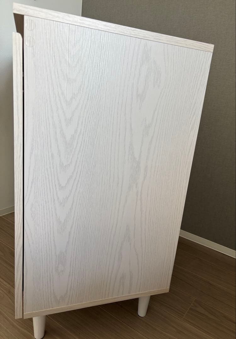 LOWYA 家電収納棚 1 / ホワイトウォッシュ 木製 北欧 キッチン 収納