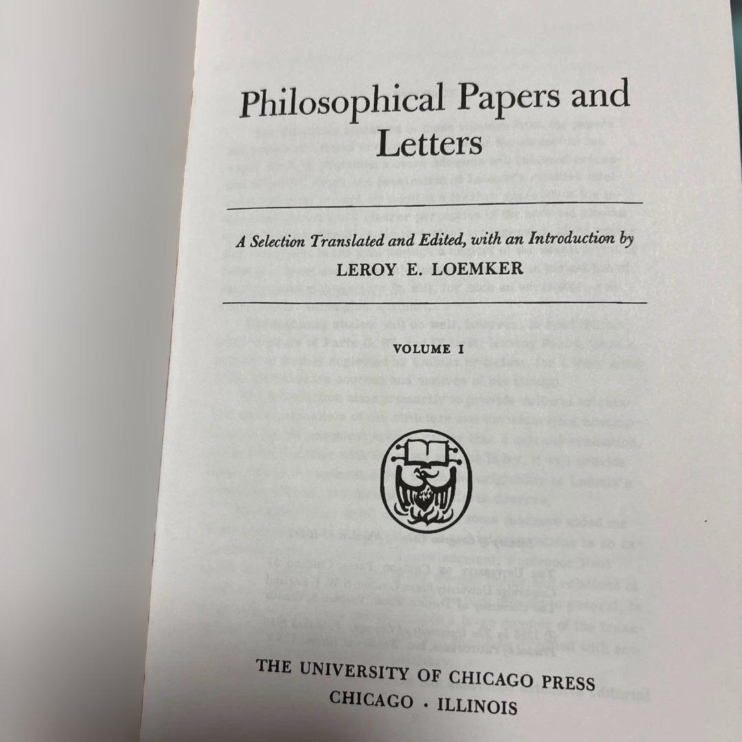 洋書 Leibniz Philosophical Papers and Letters