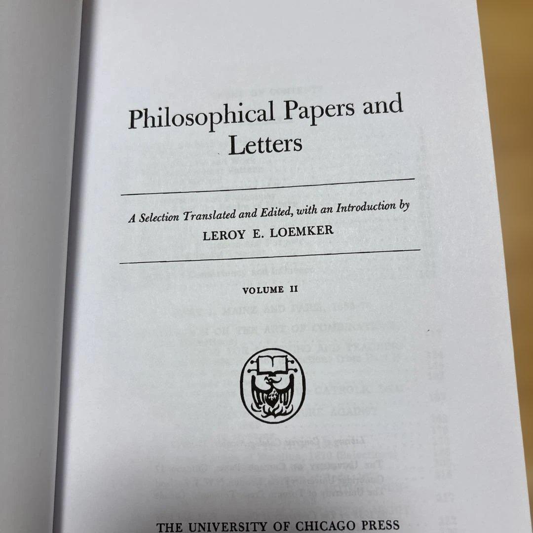 洋書 Leibniz Philosophical Papers and Letters