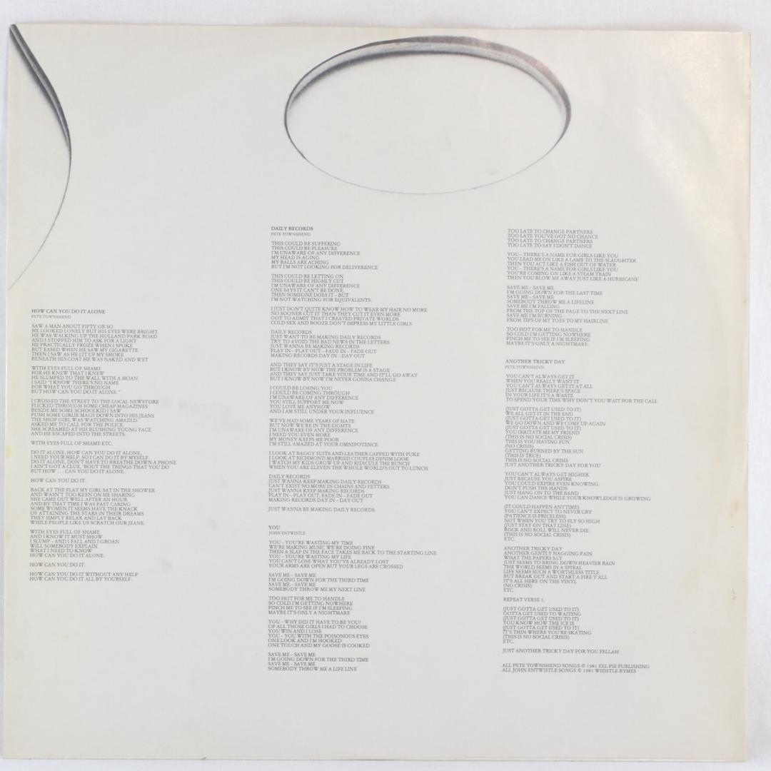 英LP The Who Face Dances UKオリジナル盤 Stereo