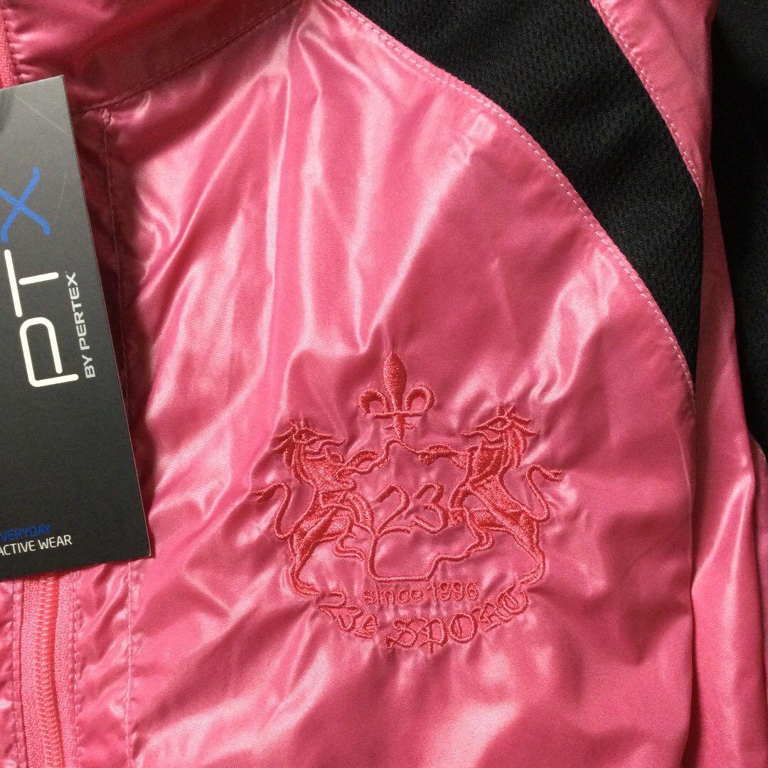 【新品23区GOLF＊ピンクナイロンフルジッパー ジャケット＊ウィンドブレーカー