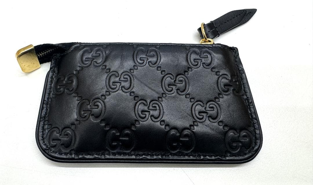 ★GUCCI マイクロシマ　ケース　キーリング　レザー　チェーン
