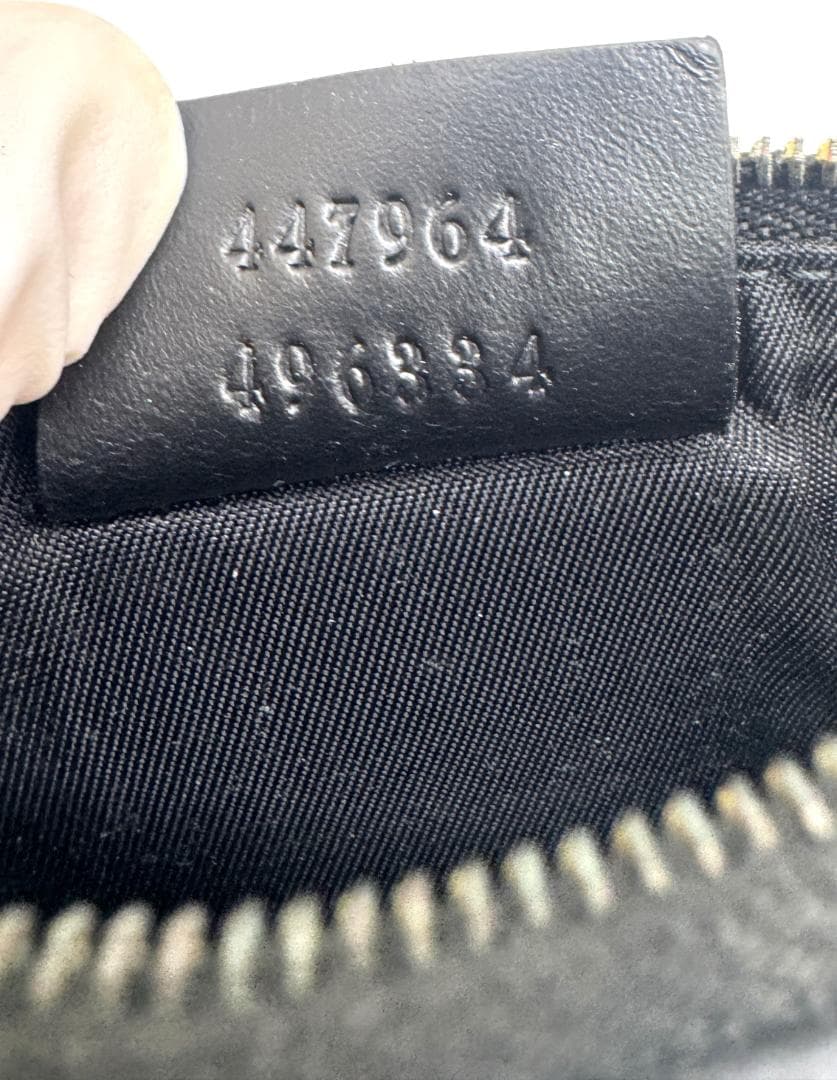 ★GUCCI マイクロシマ　ケース　キーリング　レザー　チェーン