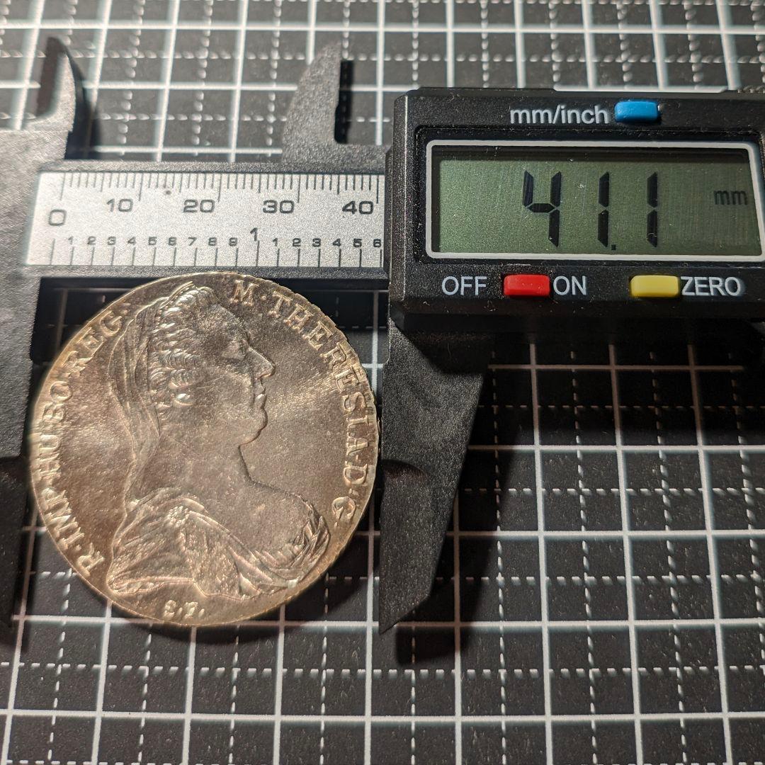 比重ok ターラー銀貨 本物 1780年リストライク シルバー マリア・テレジア