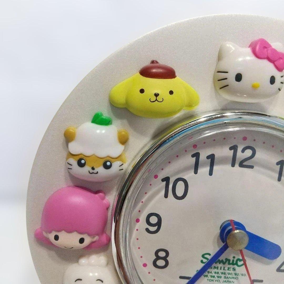 【美品】サンリオ キャラクター レリーフクロック 置時計 1999年 非売品