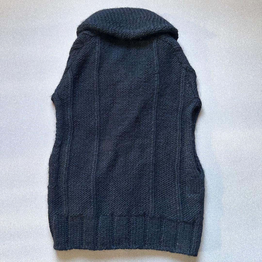 【美品】GASA Que? ニットベスト　ウール　ケーブル編み