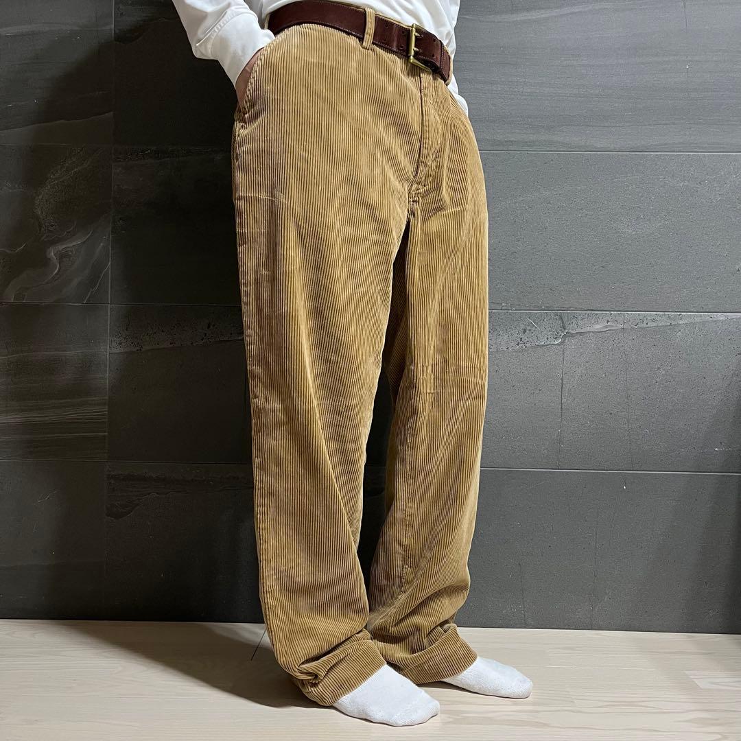 ラルフローレン コーデュロイ パンツ 太畝 36インチ キャメル