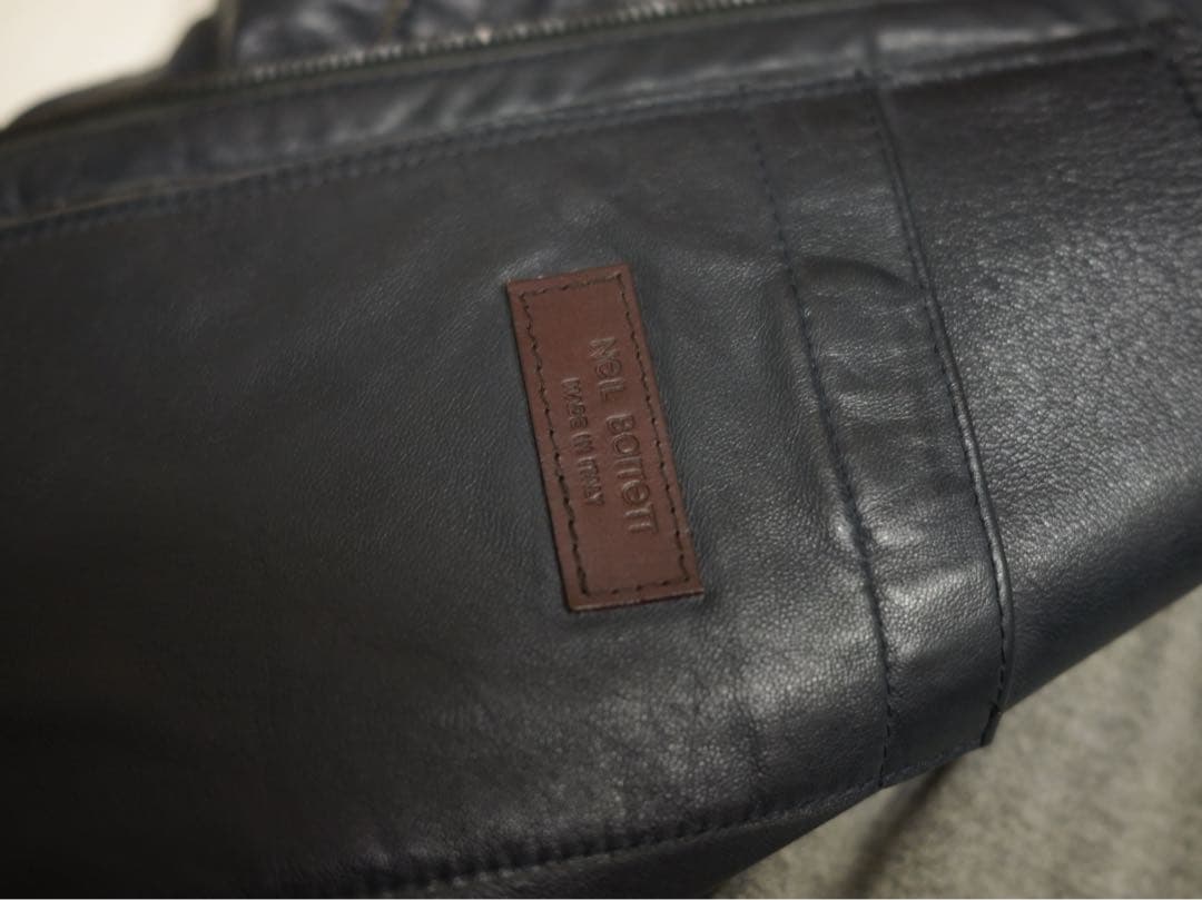 Neil barrett lamb leather jacket サンフレール期