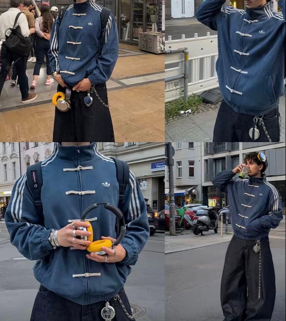 Adidas XLサイズ 中国限定 巳年 チャイナトラックジャケットブルー正規品